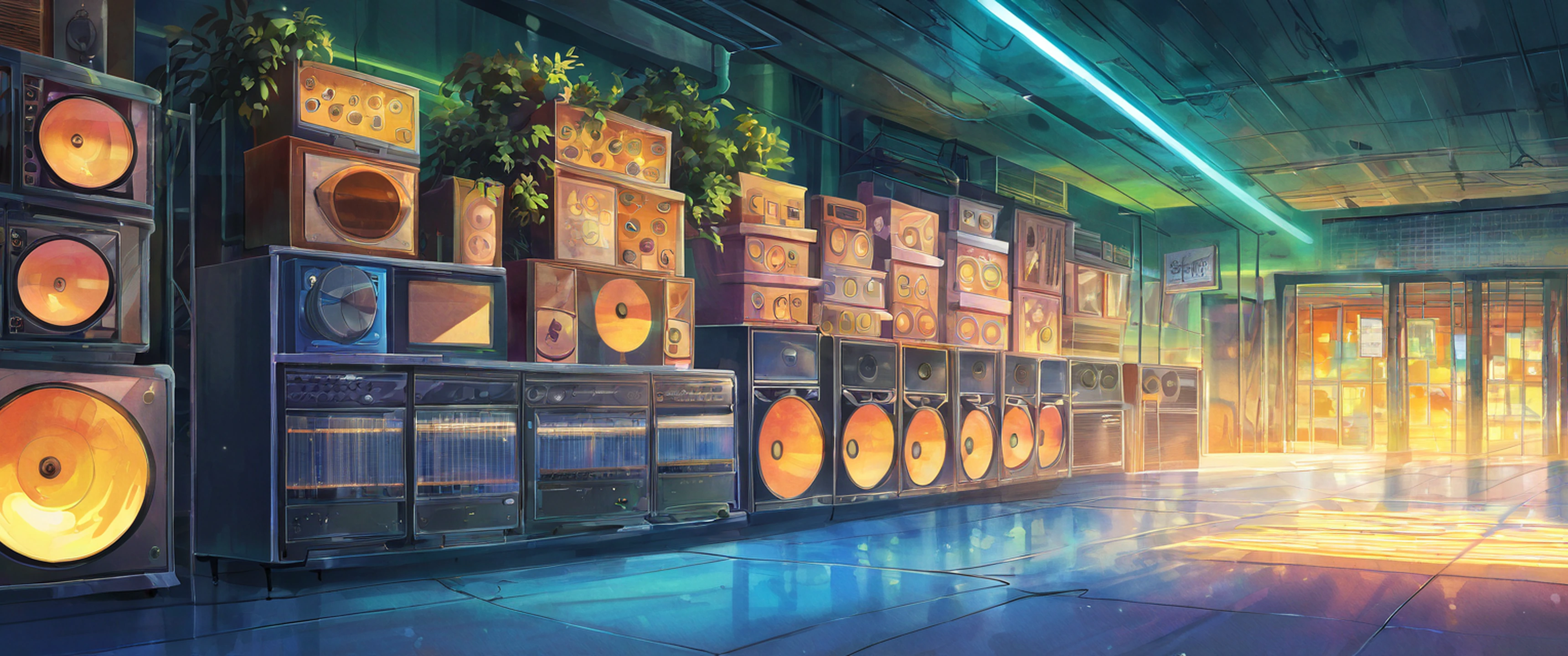 Vinyl Record Shop lofi wallpaper