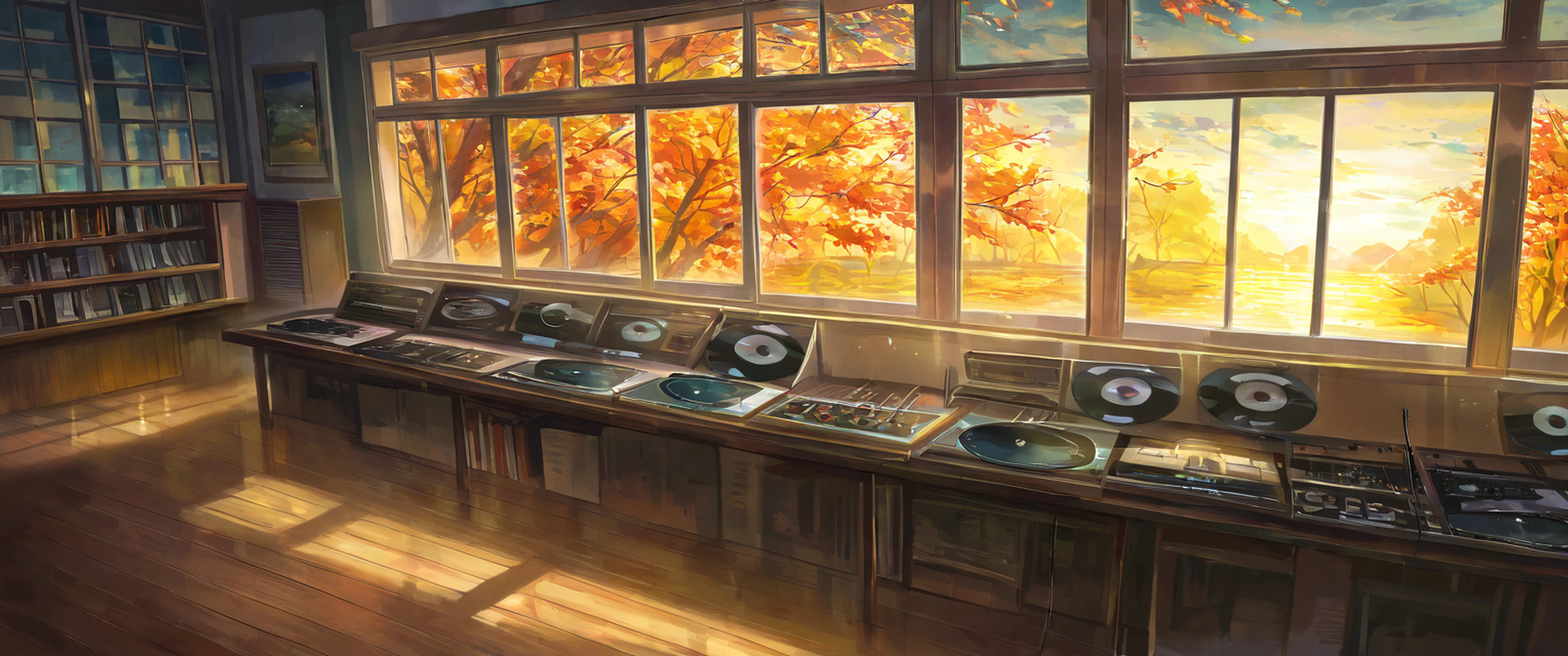 Vinyl Record Shop lofi wallpaper