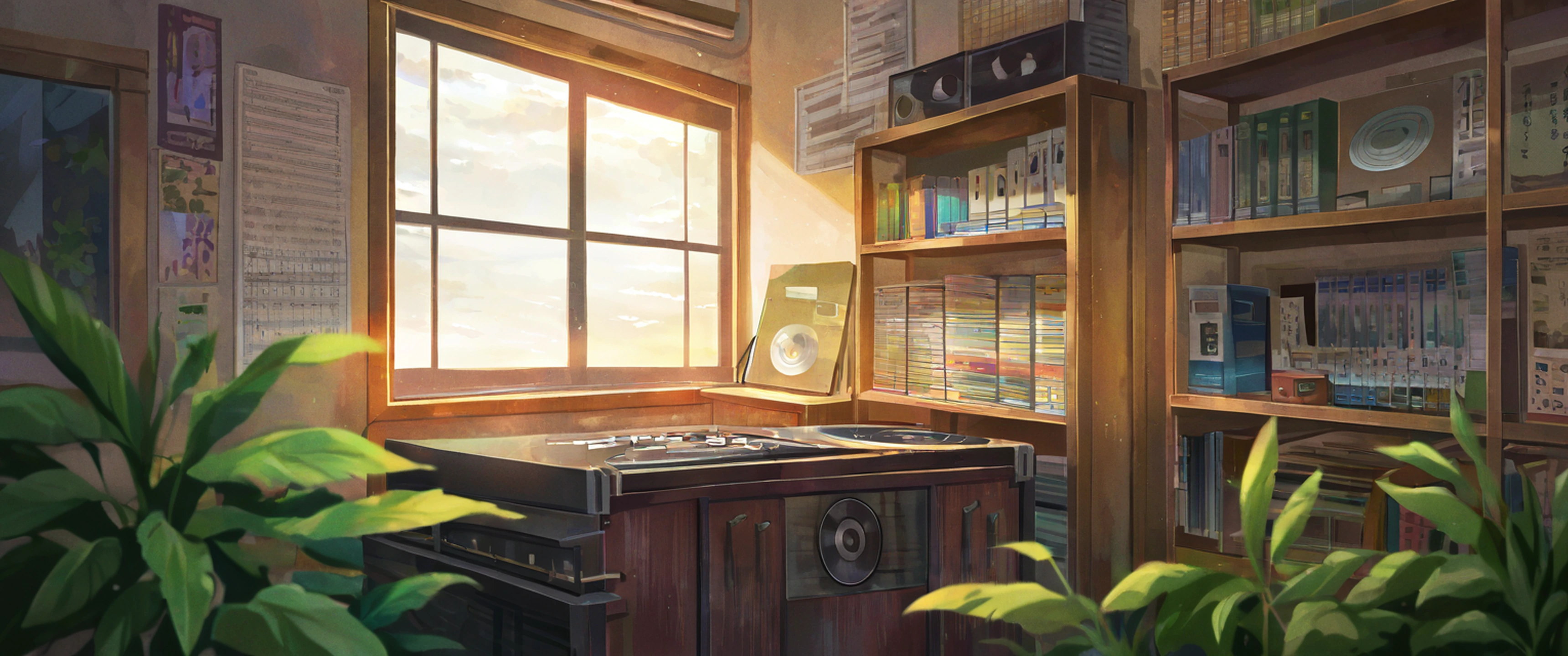 Vinyl Record Shop lofi wallpaper