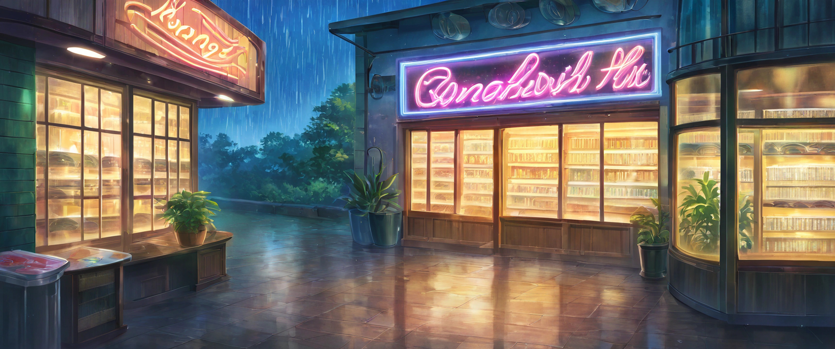 Vinyl Record Shop lofi wallpaper