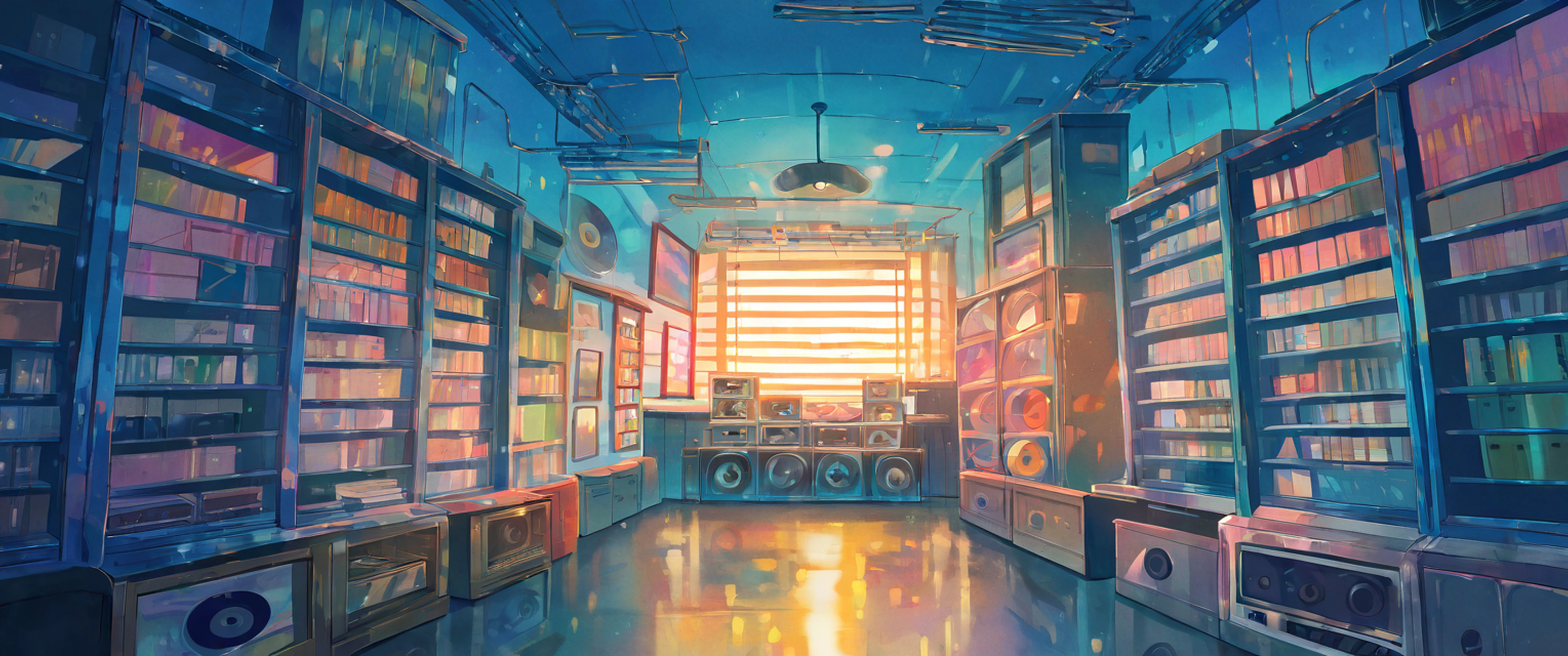 Vinyl Record Shop lofi wallpaper