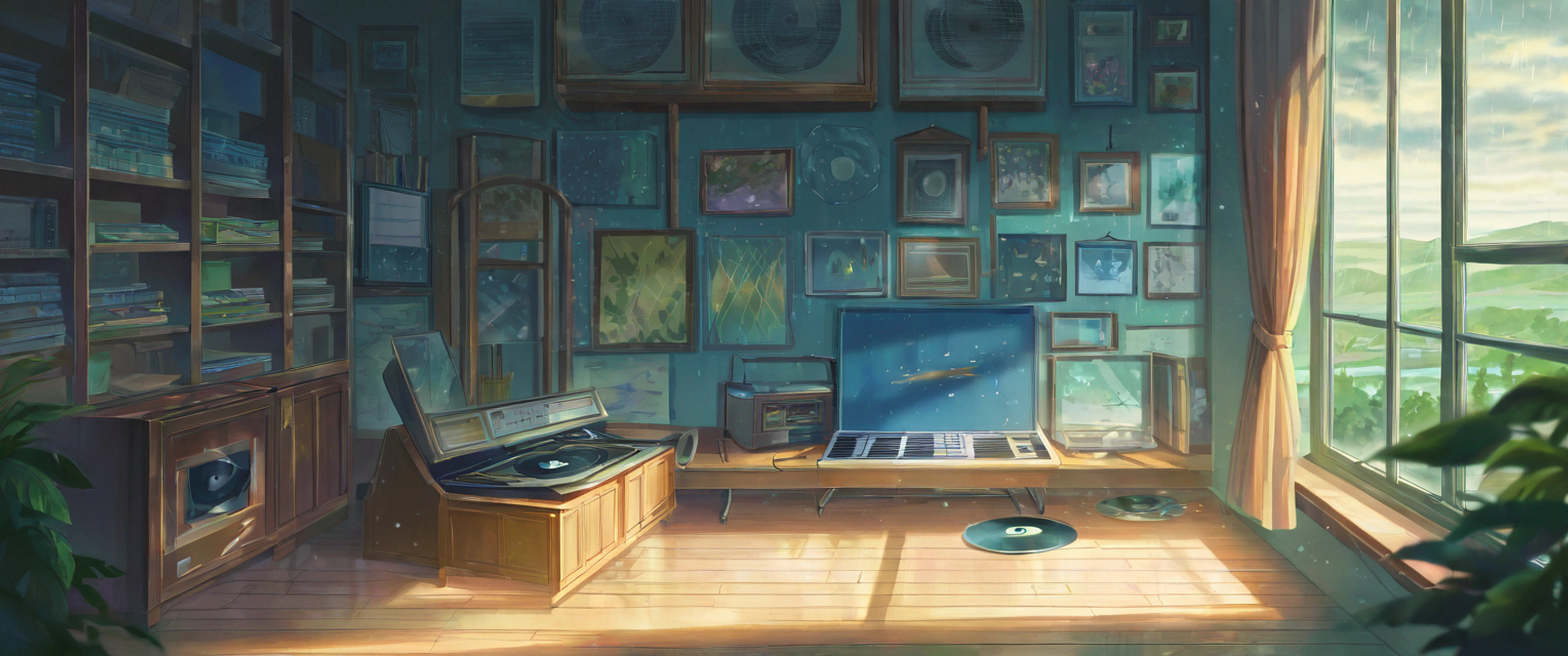 Vinyl Record Shop lofi wallpaper