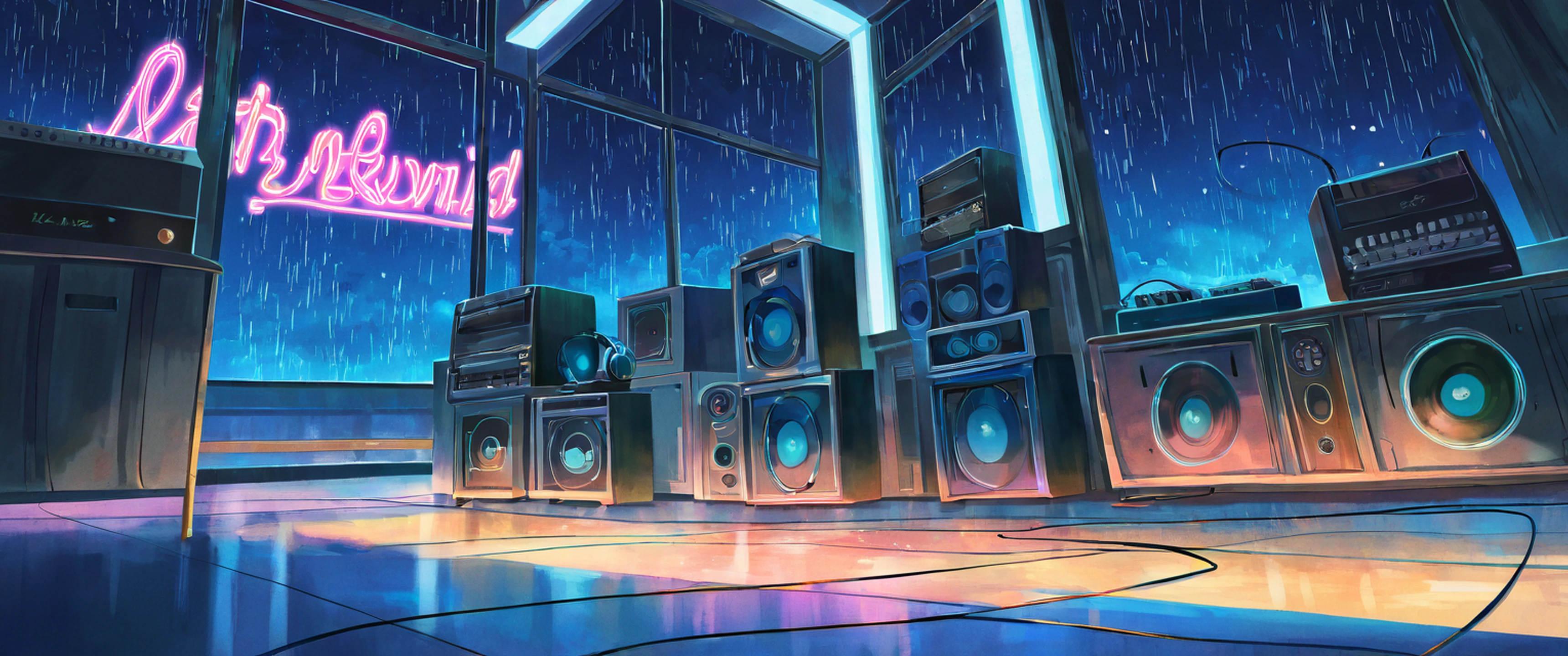 Vinyl Record Shop lofi wallpaper