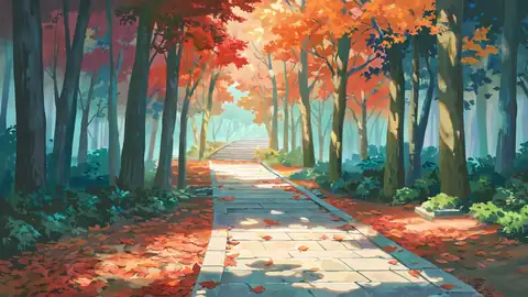 Autumn Maple Village lofi wallpaper autumn maple village 0050941600