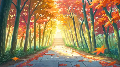 Autumn Maple Village lofi wallpaper autumn maple village 0301113156