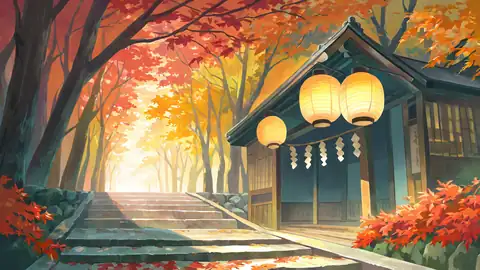 Autumn Maple Village lofi wallpaper autumn maple village 0458241796