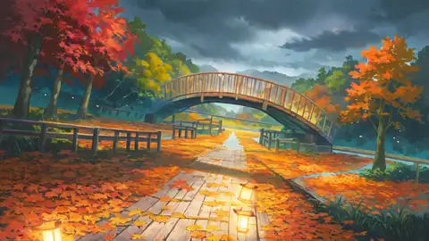 Autumn Maple Village lofi wallpaper autumn maple village 0471282328