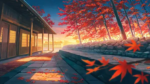 Autumn Maple Village lofi wallpaper autumn maple village 0522730432