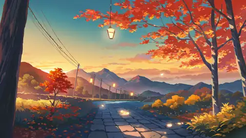 Autumn Maple Village lofi wallpaper autumn maple village 0668727979