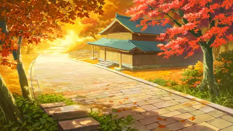 Autumn Maple Village lofi wallpaper autumn maple village 0794191578