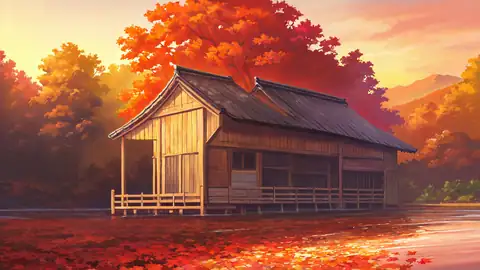 Autumn Maple Village lofi wallpaper autumn maple village 0995664298