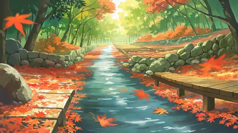 Autumn Maple Village lofi wallpaper autumn maple village 1591690194