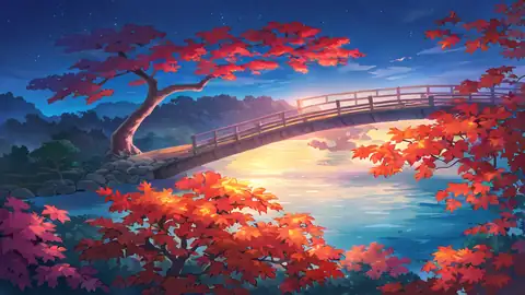 Autumn Maple Village lofi wallpaper autumn maple village 1758241738