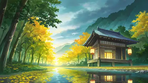 Autumn Maple Village lofi wallpaper autumn maple village 1805937262