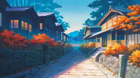 Autumn Maple Village lofi wallpaper autumn maple village 1854785823