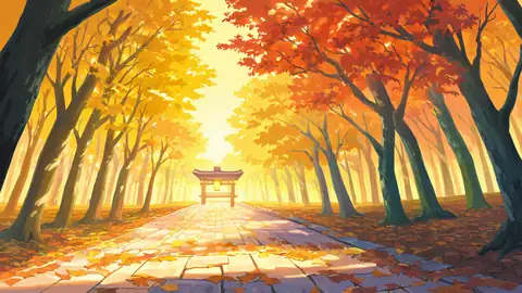 Autumn Maple Village lofi wallpaper autumn maple village 1927691028