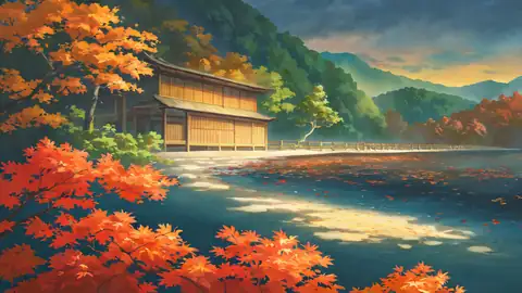 Autumn Maple Village lofi wallpaper autumn maple village 1964836301