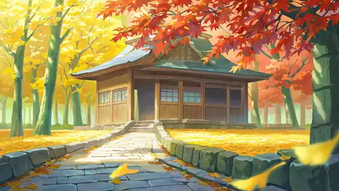 Autumn Maple Village lofi wallpaper autumn maple village 2003479258