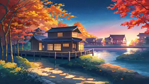 Autumn Maple Village lofi wallpaper autumn maple village 2067274091