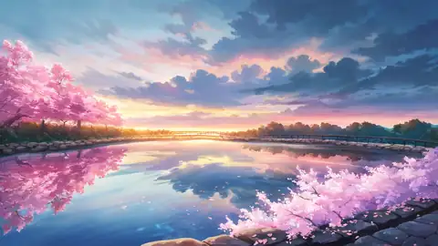 Cherry Blossom Path lofi wallpaper cherry blossom path 0055558131