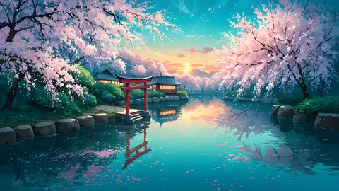 Cherry Blossom Path lofi wallpaper cherry blossom path 0077938262