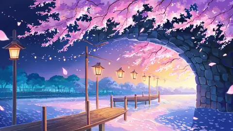 Cherry Blossom Path lofi wallpaper cherry blossom path 0159193573