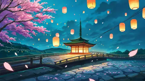 Cherry Blossom Path lofi wallpaper cherry blossom path 0420100365
