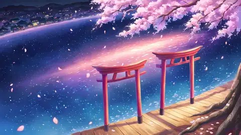 Cherry Blossom Path lofi wallpaper cherry blossom path 0600188747
