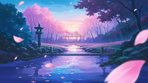 Cherry Blossom Path lofi wallpaper cherry blossom path 1156243280
