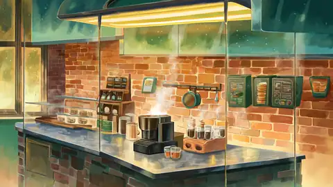Coffee Shop Morning lofi wallpaper coffee shop morning 0030054624