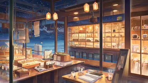 Coffee Shop Morning lofi wallpaper coffee shop morning 1448775281