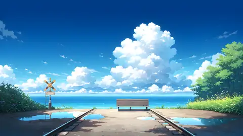 Countryside Train Station lofi wallpaper countryside train station 0296355892