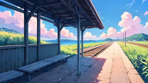 Countryside Train Station lofi wallpaper countryside train station 0969292042
