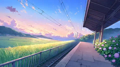 Countryside Train Station lofi wallpaper countryside train station 1277085326