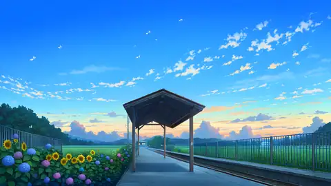 Countryside Train Station lofi wallpaper countryside train station 1393517873