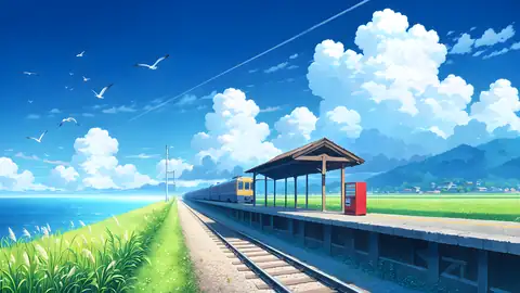 Countryside Train Station lofi wallpaper countryside train station 1954290752