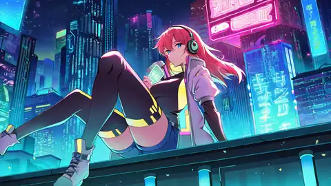 Cyberpunk Boy Rooftop lofi wallpaper cyberpunk boy rooftop 0260205350