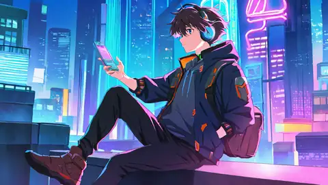 Cyberpunk Boy Rooftop lofi wallpaper cyberpunk boy rooftop 0304431169