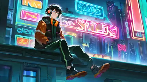Cyberpunk Boy Rooftop lofi wallpaper cyberpunk boy rooftop 1078211237