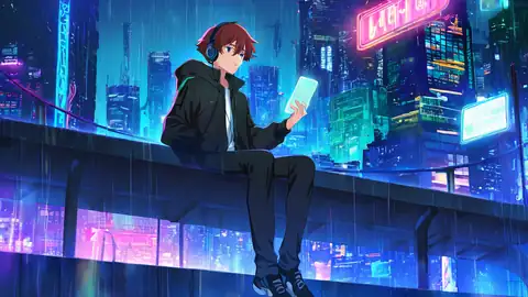 Cyberpunk Boy Rooftop lofi wallpaper cyberpunk boy rooftop 1832388130
