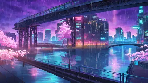 Cyberpunk Bridge lofi wallpaper cyberpunk bridge 0051654908