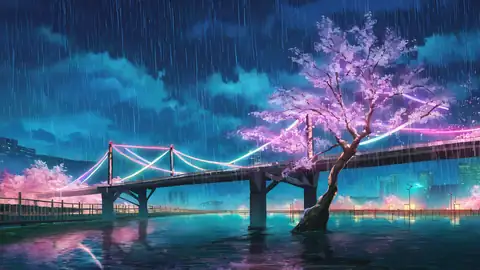Cyberpunk Bridge lofi wallpaper cyberpunk bridge 0110304038