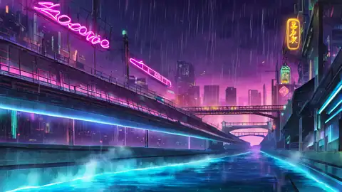 Cyberpunk Bridge lofi wallpaper cyberpunk bridge 0668021710