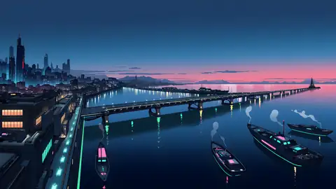 Cyberpunk Bridge lofi wallpaper cyberpunk bridge 0820068284
