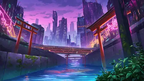 Cyberpunk Bridge lofi wallpaper cyberpunk bridge 1195320573