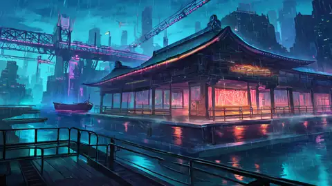 Cyberpunk Bridge lofi wallpaper cyberpunk bridge 1206588958