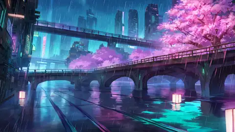 Cyberpunk Bridge lofi wallpaper cyberpunk bridge 1263131941