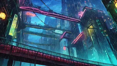 Cyberpunk Bridge lofi wallpaper cyberpunk bridge 1308430388