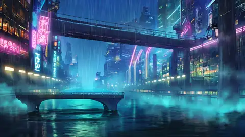 Cyberpunk Bridge lofi wallpaper cyberpunk bridge 1390763029