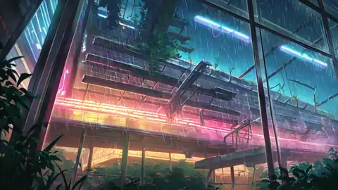 Cyberpunk Garden lofi wallpaper cyberpunk garden 0145461412